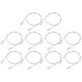 thumbnail image 1 of Uxcell 10Pack Cable de lanyard, Cable de acero inoxidable recubierto de vinilo de 50cmx1.5mm con bucles de seguridad, plateado, 1 of 5