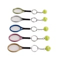 thumbnail image 2 of Tennis Racket Keychain, Small Lightweight Tennis Ball Key Ring 5 Pcs Resin  For Prize, 2 of 8