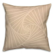 Creative Products Ivory Zen Spiral Design 16x16 Throw Pillow