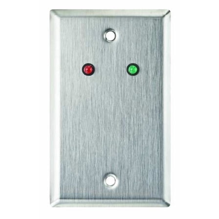 Alarm Controls Wall Plate,Single Gang,Stainless Steel RP-09