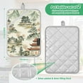 thumbnail image 6 of Yayeee Pot Holders Kitchen Heat Resistant with Pocket 7"x9.8" Cotton Oven Cooking Hot Pads, Green Mountain Pattern, 6 of 7