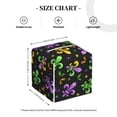 thumbnail image 4 of Lsque Mardi Gras Carnival4 Printed Tissue Box Cover Holder, Facial Paper Organizer Dispenser,Square with Bottom Belt, PVC Leather Decorative Organizer, 4 of 8