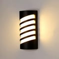 thumbnail image 1 of Aplique de pared para exterior/interior, moderno aplique LED impermeable para exterior, 3000 K, blanco cálido, para jardín, terraza, patio, dormitorio, hogar, pasillo., 1 of 5