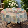thumbnail image 4 of Pioneer Flower Floral Print Pattern Round Tablecloth 60 X 60 Inch, Wrinkle Resistant Wipeable Table Cloth for Kitchen Dining Picnic Patio Party, 4 of 6