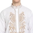 thumbnail image 4 of SKAVIJ Kurta Pajama Set for Men Long Sleeve Cotton Party CasualWhite S, 4 of 6