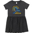 thumbnail image 3 of Inktastic Just Down Right Awesome Down Syndrome Awareness Ribbon Girls Toddler Dress, 3 of 5