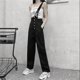 thumbnail image 4 of Denim Overall With One-shoulder With Pocketed Jeans Jumpsuits Suitable For Women Girls TeensWhite2XL, 4 of 5