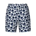thumbnail image 4 of Lsque Mens Swim Trunks black Skull white Pattern - Bathing Suit Compression Liner - Beach Swim Shorts Swimwear - (S-3XL) - Stretch Quick Dry -Medium, 4 of 9