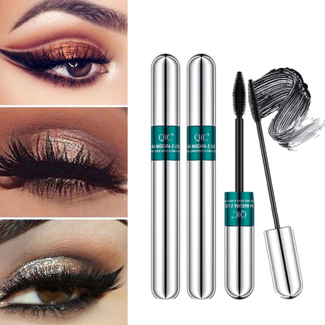 QIC QIC Dual-Ended Blue Mascara Set - 3 Pack, Waterproof, Lengthening, Smudge-Proof, 24-Hour Wear, Easy Removal with Warm Water, Suitable for All Skin Types