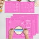 thumbnail image 3 of Tapete para hornear extragrande con medidas Tapete para hornear EVA antiadherente para amasar Tapete antideslizante EVA para encimera de cocina (fondo fucsia con letras blancas)., 3 of 3