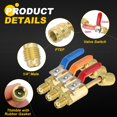 thumbnail image 4 of 3Pcs Air Conditioning Refrigerant Compact Ball Valve 1/4 Inch SAE with 5/16 Inch Female to 1/4 Inch Male Straight Adapter, 4 of 7