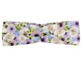 thumbnail image 1 of Floral Headband, Repetitive Spring Awakening Theme of Rose Flowers Bouquet Hydrangea Arrangement, Elastic and Soft Women's Bandana for Sports and Everyday Use, Grey Red Coconut, by Ambesonne, 1 of 3