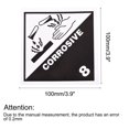 thumbnail image 2 of Unique Bargains Adhesive Vinyl Hazard Class 8 with Graphic Shipping Label, 3.9 x 3.9 Inch 50pcs, 2 of 5