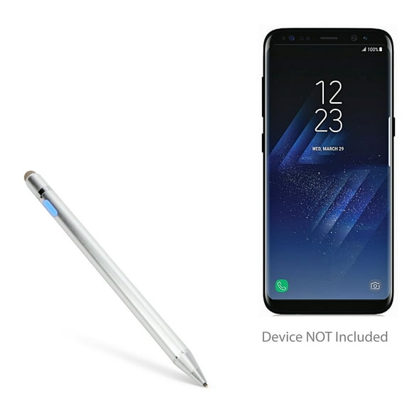 Samsung Galaxy S8 Stylus Pen, BoxWave® [AccuPoint Active Stylus] Electronic Stylus with Ultra Fine Tip for Samsung Galaxy S8 - Metallic Silver