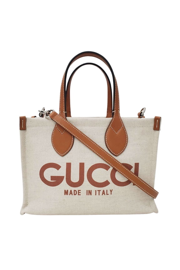 Pre-Owned Gucci Women's GG Canvas Handbag/Shoulder Bag, Brown/White, 772144 (Good)