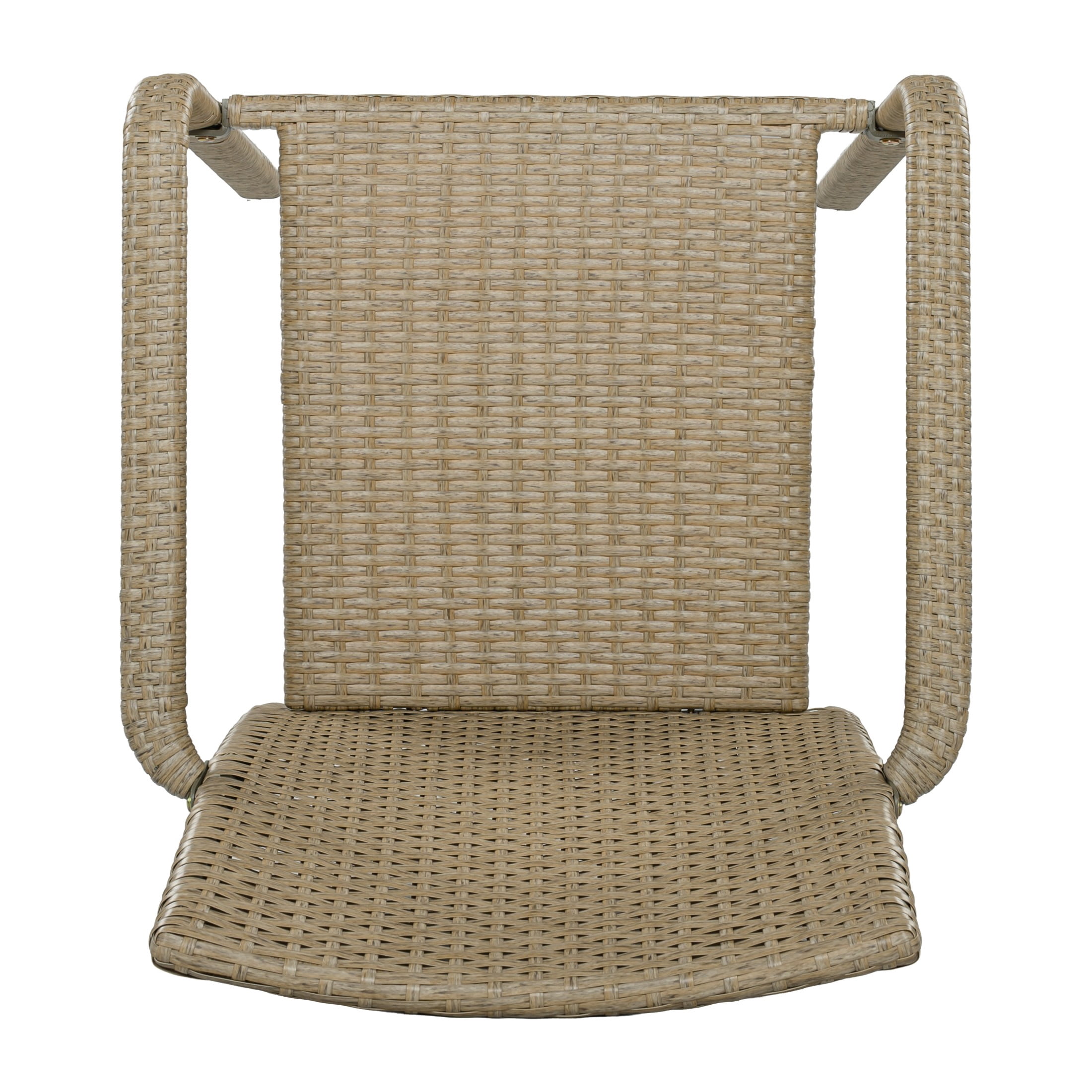 Christopher Knight Home Outdoor Handwoven Wicker Dining Arm Chairs, Natural, Set of 4