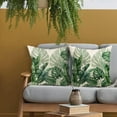 thumbnail image 5 of Tropical Green Leaf Pillow Covers 18X18 in Botanical Banana Monstera Plant Palm Tree Couch Pillow Cases Set of 2 Summer Throw Pillows Home Decor for Room Bedroom Bed Cushion Outdoor, 5 of 6