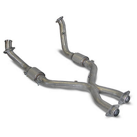 SLP PowerFlo-X Crossover Exhaust System Ford Mustang GT 2005-09 P/N (Best Exhaust System For Mustang Gt)