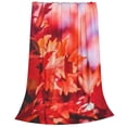 thumbnail image 2 of Honeii Autumn Maple Leaves Print Fleece Blanket - Throw Blanket for Bed, Sofa, Couch, Camping, and Travel , Microplush Ultra Soft Warm Blanket-40"x30", 2 of 7
