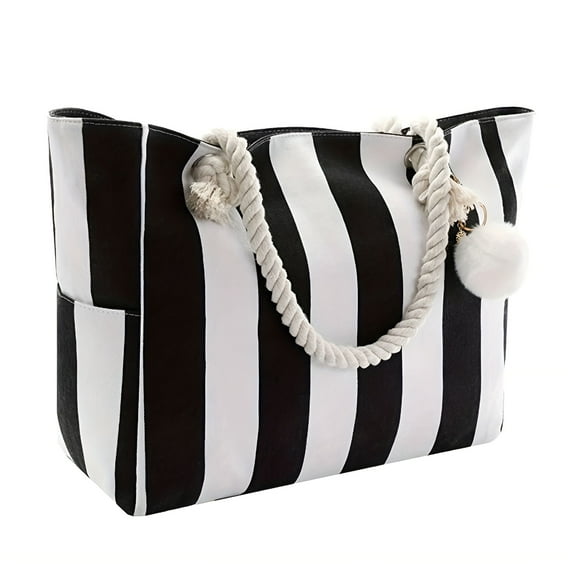 GASTROPOD Beach Tote Bag Extra Large Sandproof With Zipper Essentials Accessories For Vacation