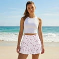 thumbnail image 4 of FUIALDOLG Pink Bow Golf Skort Plus Size Womens Athletic Skorts with Pocket,High Waisted Pleated Tennis Skirt Casual Summer A-line Skirts Sport Wear,M, 4 of 8