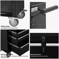 thumbnail image 3 of Leumius 6-Drawer Rolling Tool Chest Cabinet, Large Capacity Metal Tool Box with Wheels,Black, 3 of 6