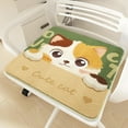 thumbnail image 1 of Cojín de silla con estampado de gato y peluche | Amortiguador antideslizante para el invierno | Poliéster suave, multicolor, 40x40cm | Lavable a máquina, cálido y acogedor, decorativo para casa, 1 of 6