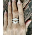 thumbnail image 4 of TAAPSEE JEWELS Round Cut Cubic Zirconia Enhancer Wrap Wedding Ring 14K White Gold Plated, 4 of 4