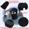 thumbnail image 5 of Unisex Winter Warm Elastic Soft Ear Protection Knitted Scarf face Protection hat Fleece Lined Hat one-Piece hat, 5 of 5