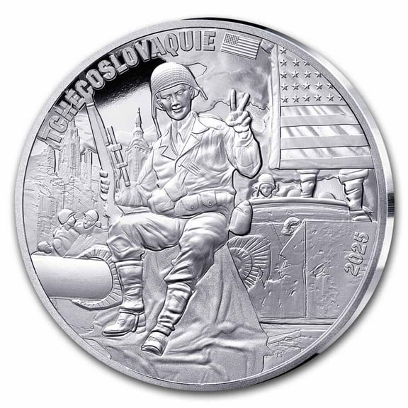 2025 Ag €10 80th Anniversary of V-E Day Proof: American Soldier