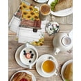 thumbnail image 4 of Sunflower Truck Kitchen Dish Towels for Drying Dishes Set of 2, Summer Botanical Elegant Pastoral Floral Wooden Waffle Weave Microfiber Hand Tea Bathroom Towels Quick Dry & Absorbent Towel 15.7x23.6, 4 of 7