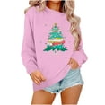 thumbnail image 2 of Wancir Christmas Sweatshirts Women Funny Xmas Trees Graphic Long Sleeve Crewneck Shirt Winter Tops Loose Casual Pullover, 2 of 3