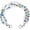 Triple beading Chain, variant on lnterchangeable Medical Alert Bracelets - Stainless Steel Chain with lobster, Crystal, Style S0870