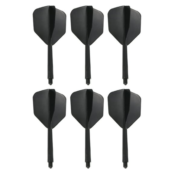 Uxcell Integrated Dart Shaft Flights, 6 Pack Durable Dart Flight Set, Black