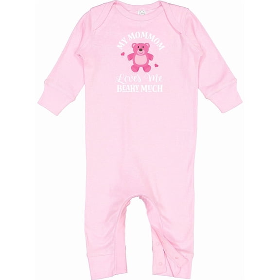 Inktastic Mommom Loves Me Girls Bear Baby Romper Coveralls