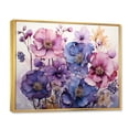 thumbnail image 2 of Designart "violet Mystical Blooms IV" Abstract Botanicals Floater Framed Wall Decor, 2 of 7