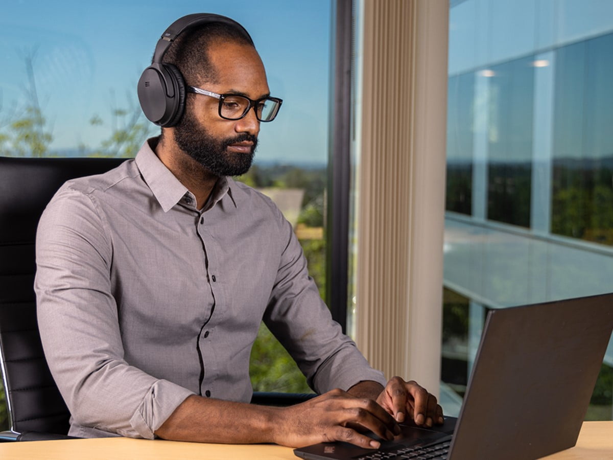 Monoprice BT-300ANC Wireless Over Ear Headphones - Black With (ANC) Active Noise Cancelling, Bluetooth, Extended Playtime