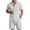 White, variant on Short Sets for Men Cotton Linen Button Down Collared Shirt and Shorts 2 Piece Matching Set Mens Summer Outfits