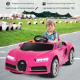 thumbnail image 4 of Costway 12V Licensed Bugatti Chiron Kids Ride On Car RC w/Storage Box&MP3 Pink, 4 of 10