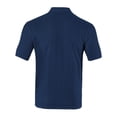 thumbnail image 5 of Mens Polo Shirt Textured Vertical Ribbed Knit Short Sleeve Tee Collared Golf Tops Fashion Casual Solid Color Shirts, #02 Navy, 3XL, 5 of 6