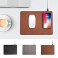 thumbnail image 2 of Universal Wireless 10W Fast Charger Mouse Pad PU Leather Smartphone Charging Mouse Pad Workhe, 2 of 9