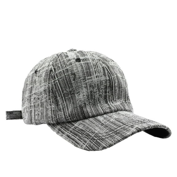 Yuanlong Unisex Baseball Cap Vintage Textured Woven Sun Hat Breathable Adjustable Casual Street Outdoor Headwear