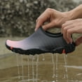thumbnail image 3 of Barefoot shoes women wide toe water leakage shoes for hiking anti slip breathable swimming and surfing shoes suitable for beach swimming water sports fishing and quick drainage Pink size 5, 3 of 8
