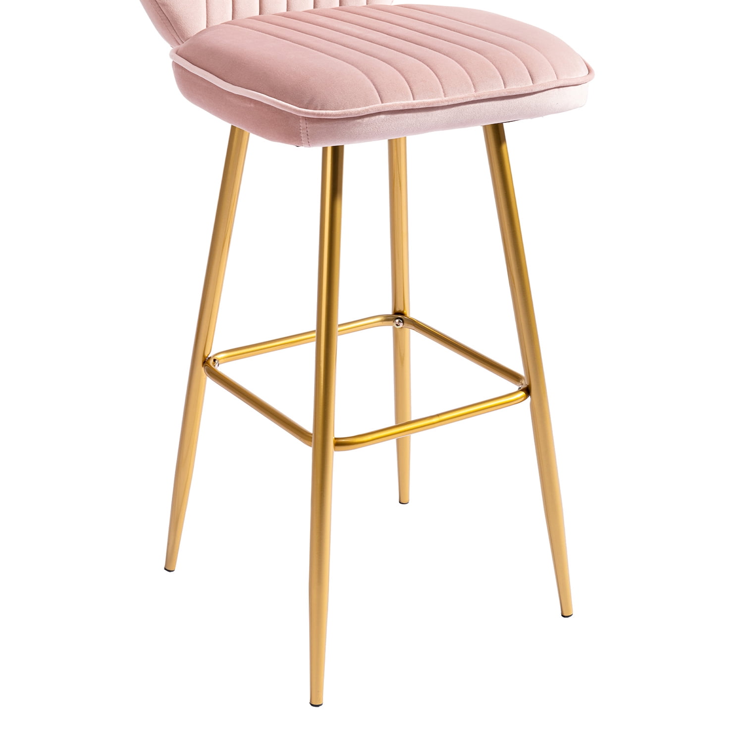 Kepooman Modern Design Bar Stools Set of 1 with Back for Bar Counter, Pink Kepooman Modern Design Bar Stools Set of 1 with Back for Bar Counter, Pink