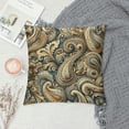 thumbnail image 2 of Orinice  Paisley Throw Pillow Cushion Cover, Traditional Pattern with Flowers Leaves with Stripes Art Print, Decorative Square Accent Pillow Case,  White, 2 of 5