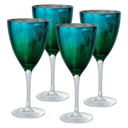 Artland Inc. Peacock Wine Glasses - Set of 4