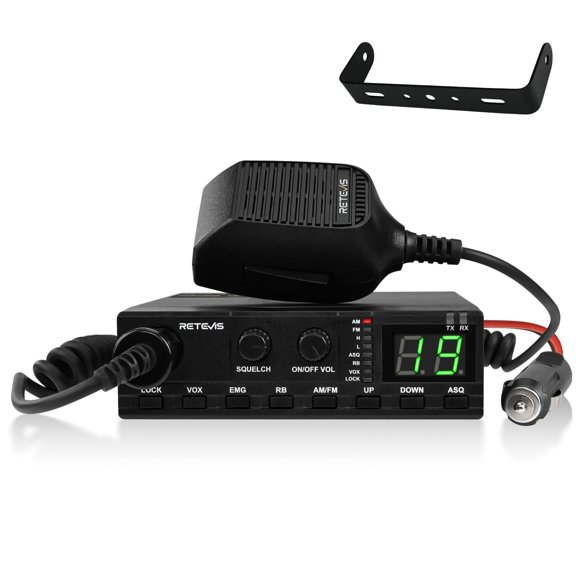 Radio CB Retevis MB2 AM/FM 40 canales para camioneros, color negro