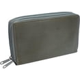 thumbnail image 5 of Marshal Genuine Leather Double Zipper Clutch Checkbook Wallet for Women #4575CF Swiss SkyBlue, 5 of 6