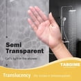 thumbnail image 3 of Eco Modern Collection Clear Crystal Shower Curtain Liners, 72"x72", Reversible, 16 Count, 3 of 11
