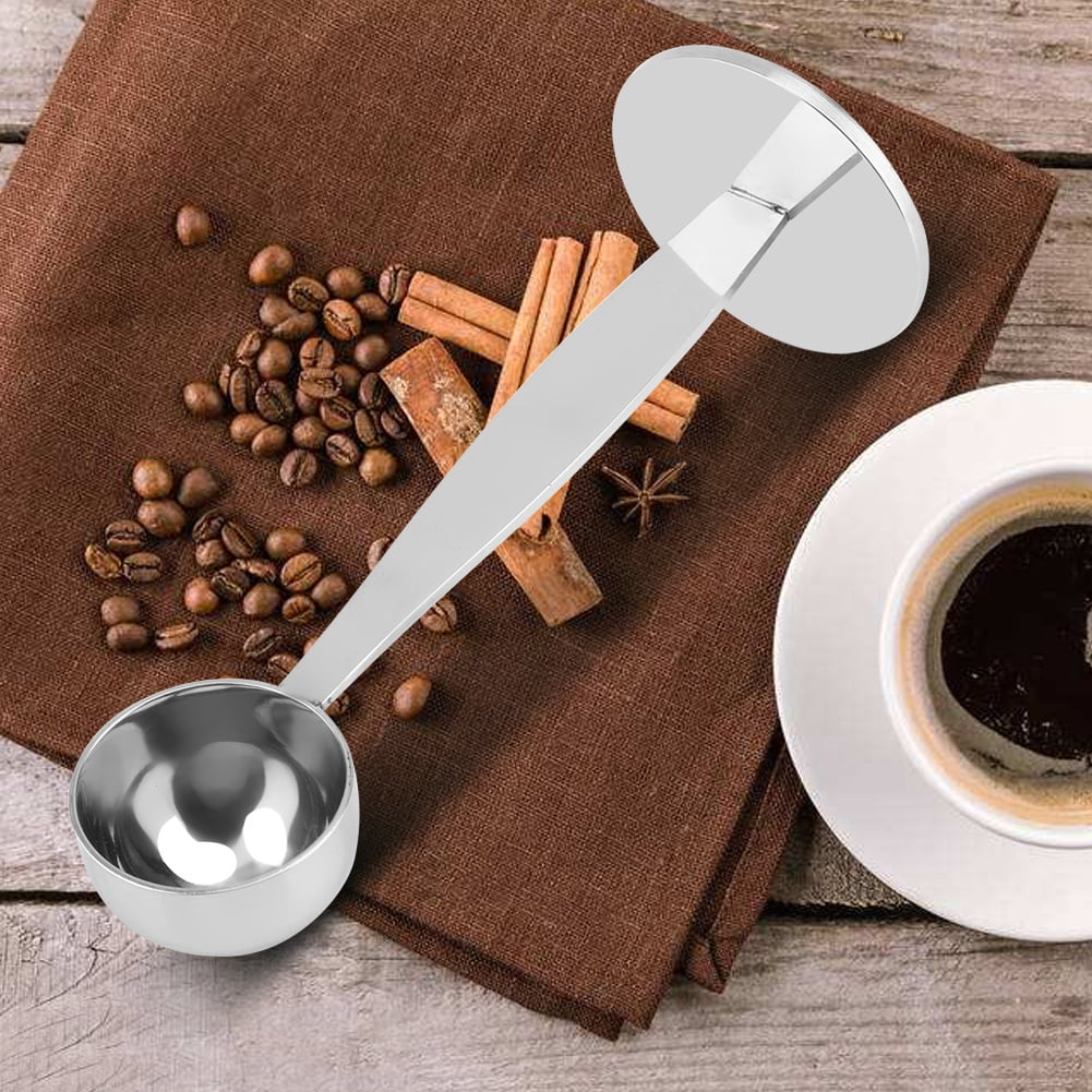 Double-Ended Coffee Scoop & Tamper - Stainless Steel Measuring Spoon For Espresso
